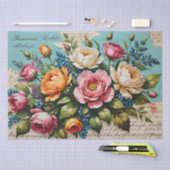 Papier Mousseline Peinture acrylique rose Découpage (Artisanat)