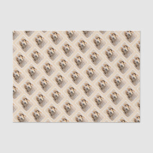 Papier Mousseline Peinture américaine anglaise sur pilon - Chien Art