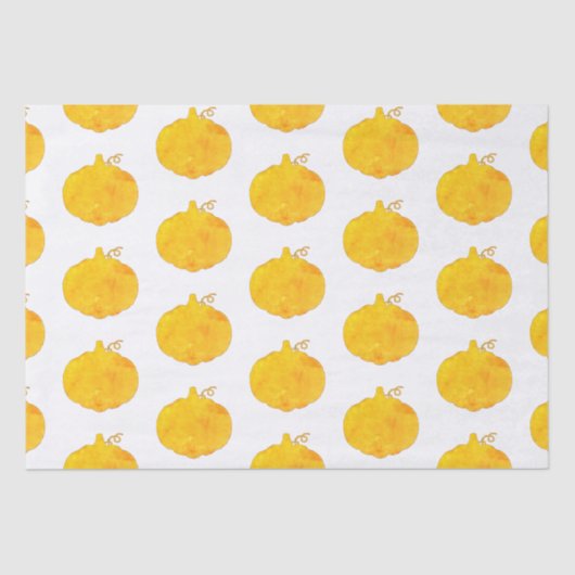 Papier Mousseline Peinture aquarelle citrouille (Recto)