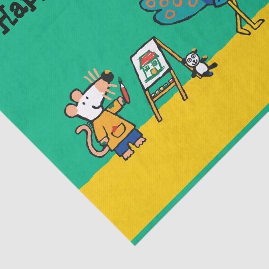 Papier Mousseline Peinture avec Maisy ! (Détail)