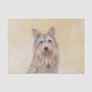 Papier Mousseline Peinture Berger Picard - Joli art original chien