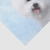 Papier Mousseline Peinture Bichon Frise - Cute Original Chien Art (Détail)