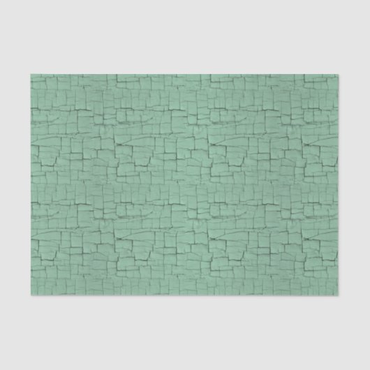 Papier Mousseline Peinture bleu-vert de craquement (Recto)