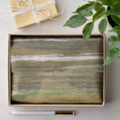 Papier Mousseline Peinture Brown verte abstraite (Cadeau)