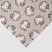 Papier Mousseline Peinture Chinoise sans cheveux peint art original  (Détail)