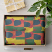 Papier Mousseline Peinture colorée Abstraite (Cadeau)