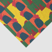 Papier Mousseline Peinture colorée Abstraite (Détail)