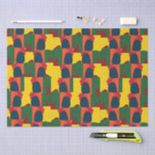 Papier Mousseline Peinture colorée Abstraite (Artisanat)