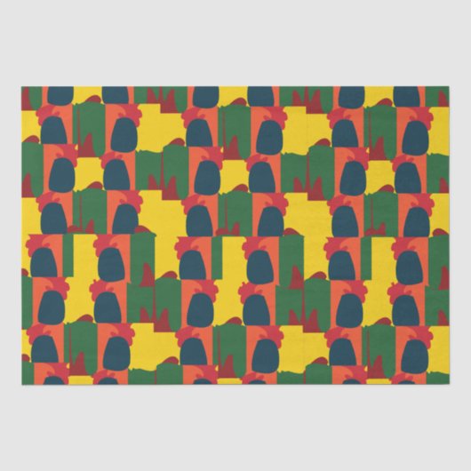 Papier Mousseline Peinture colorée Abstraite (Recto)