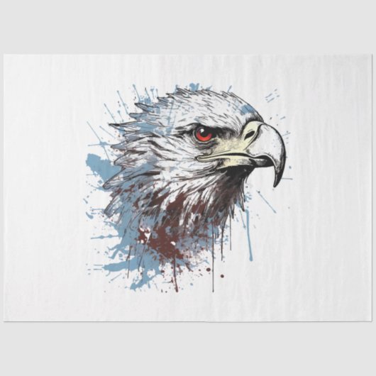 Papier Mousseline Peinture d'aigle (Recto)