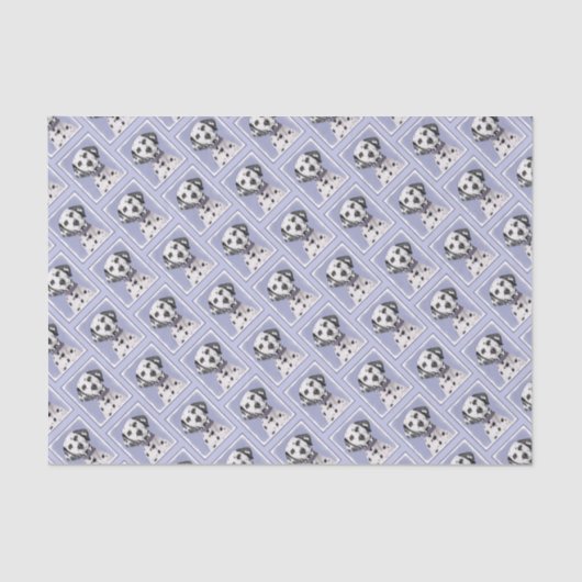 Papier Mousseline Peinture Dalmatienne - Cute Original Chien Art (Recto)