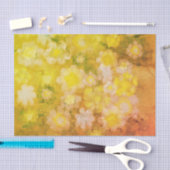 Papier Mousseline Peinture d'aquarelle Abstraite de fleurs rétro (Artisanat)