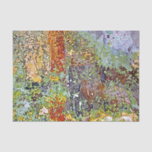 Papier Mousseline Peinture d'art Abstraite Découpage jaune vert