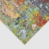 Papier Mousseline Peinture d'art Abstraite Découpage jaune vert (Détail)