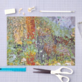 Papier Mousseline Peinture d'art Abstraite Découpage jaune vert (Artisanat)