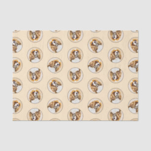 Papier Mousseline Peinture d'art de chien de Cavalier King Charles S
