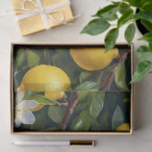 Papier Mousseline Peinture d'art Fruit Fleur de Citron (Cadeau)