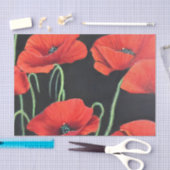 Papier Mousseline Peinture d'art Red Poppies (Artisanat)