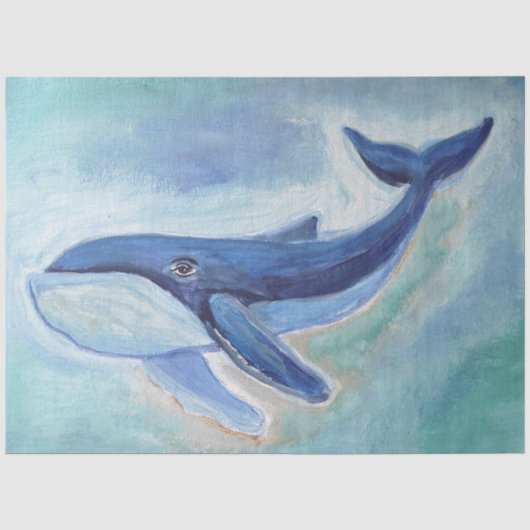 Papier Mousseline Peinture de baleine (Recto)