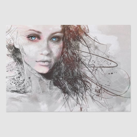 Papier Mousseline Peinture de belles femmes (Recto)