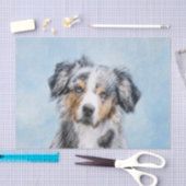 Papier Mousseline Peinture de berger américaine miniature - Chien Ar (Artisanat)