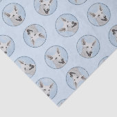 Papier Mousseline Peinture de berger blanc mignonne Art de chien ani (Détail)