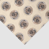 Papier Mousseline Peinture de berger pyrénéen à poils longs art de c (Détail)