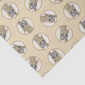 Papier Mousseline Peinture de boxer peint peint cousu rogné amarré m (Détail)