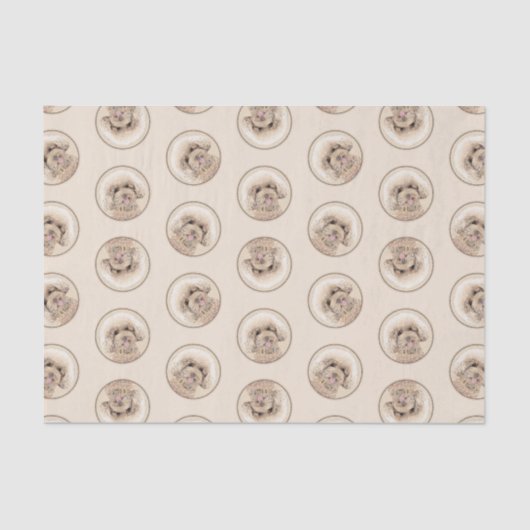 Papier Mousseline Peinture de caniche Jouet Apricot Crème originale (Recto)