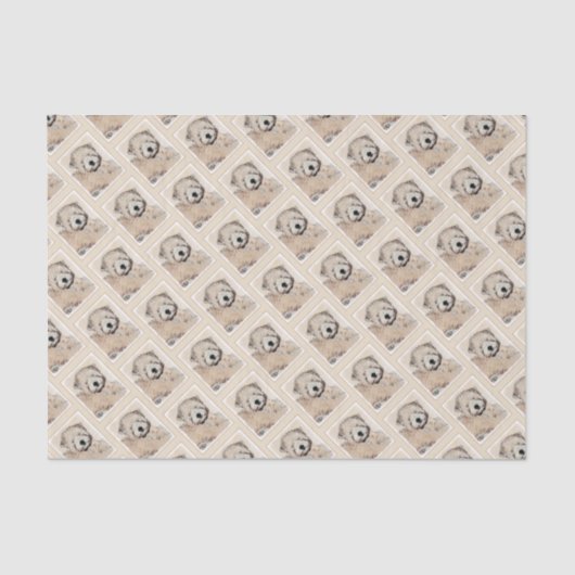 Papier Mousseline Peinture de Chien à roux à peluche molle (Recto)