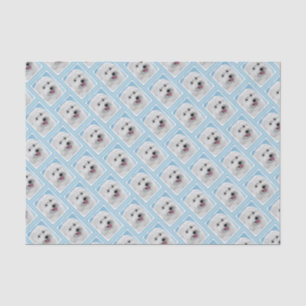 Papier Mousseline Peinture de chien des lowland polonais - Art du ch