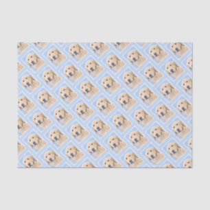 Papier Mousseline Peinture de Golden Retriever - Beau art original d