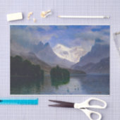 Papier Mousseline Peinture de la montagne de Bierstadt (Artisanat)