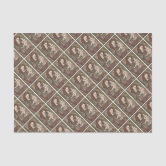 PAPIER MOUSSELINE PEINTURE DE LA RENAISSANCE DE NATIVITÉ COMME NOËL (Recto)