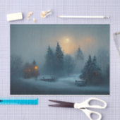 Papier Mousseline Peinture de la robe de neige de nuit d'hiver (Artisanat)