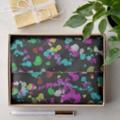 Papier Mousseline Peinture de néon sur Arrière - plan noir (Cadeau)