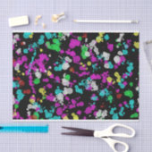 Papier Mousseline Peinture de néon sur Arrière - plan noir (Artisanat)