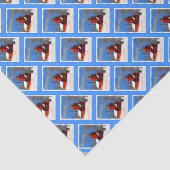 Papier Mousseline Peinture de phare rouge - Art original (Détail)