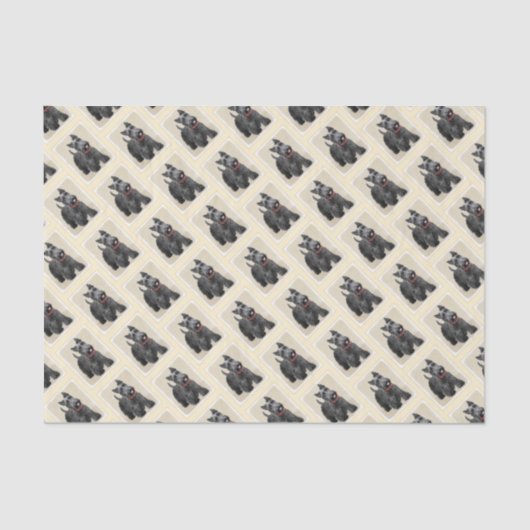 Papier Mousseline Peinture de Terrier d'écossais - art original (Recto)