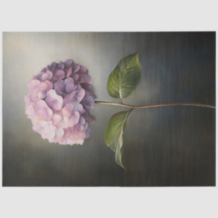 Papier Mousseline Peinture découpage botanique d'hortensia pourpre