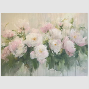 Papier Mousseline Peinture Découpage Roses Roses Impressionniste
