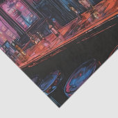 Papier Mousseline Peinture d'encre Cyberpunk d'une barre (Détail)