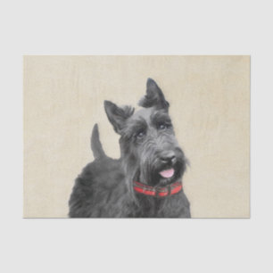 Papier Mousseline Peinture écossaise Terrier - Cute Original Chien A