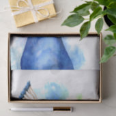 Papier Mousseline Peinture élégante d'aquarelle d'oiseau de paon (Cadeau)