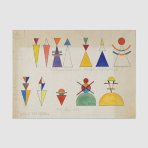 Papier Mousseline Peinture Figurines par Wassily Kandinsky