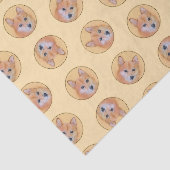 Papier Mousseline Peinture finlandaise Spitz mignonne Original Anima (Détail)