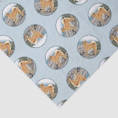 Papier Mousseline Peinture finlandaise Spitz Seashore Peinture Chien (Détail)