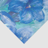 Papier Mousseline Peinture Fleur sauvage Gentienne Bleue (Détail)