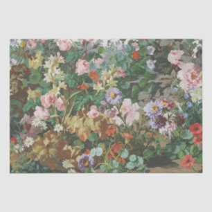 Papier Mousseline Peinture florale de fleurs colorées vintage jolies