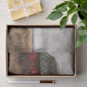 Papier Mousseline Peinture frappante d'une grange rouge avec drapeau (Cadeau)